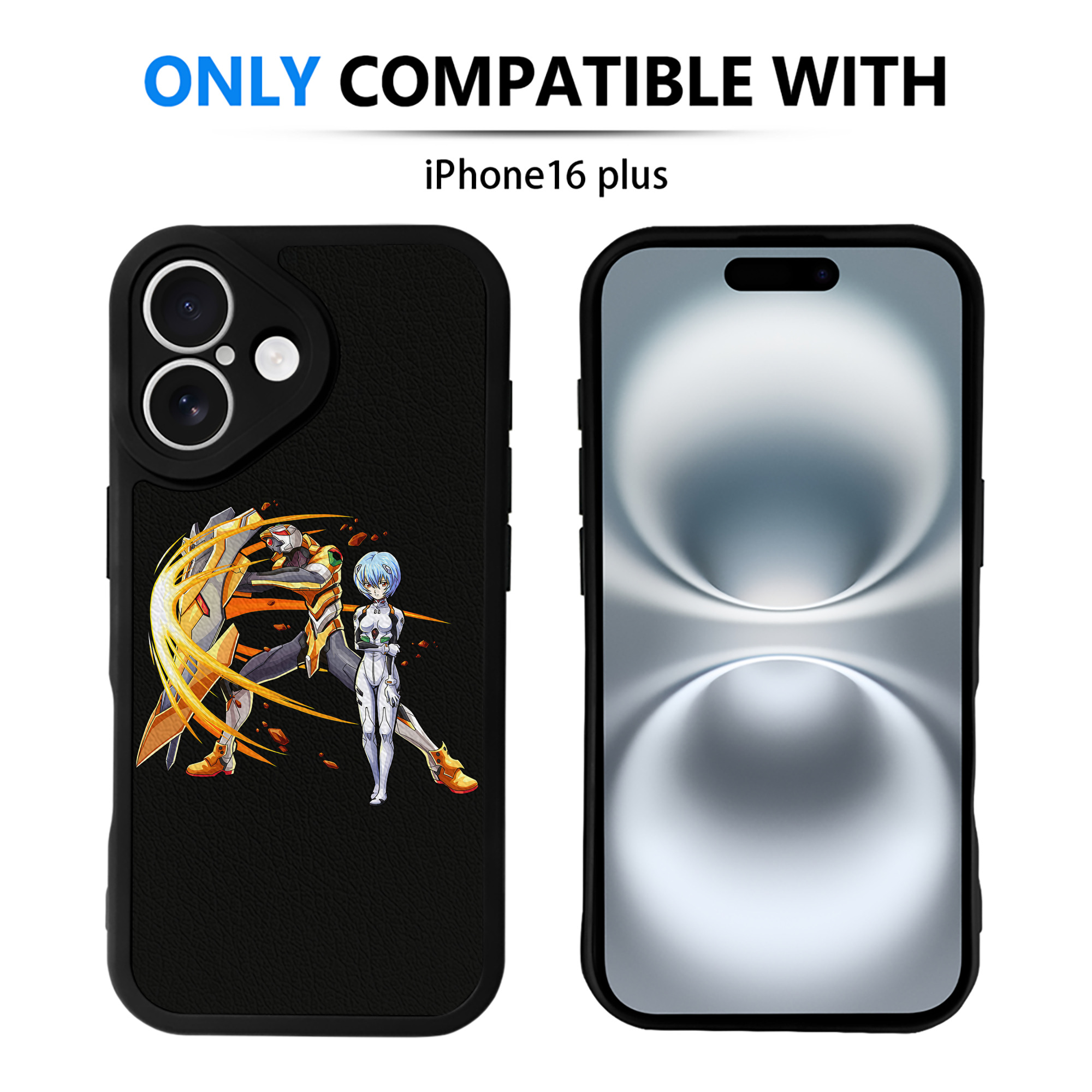 （画像用） EVA 新世紀エヴァンゲリオン 【iPhone 16シリーズ対応】シリコンスマホケース（レザー調） 材質：シリコン